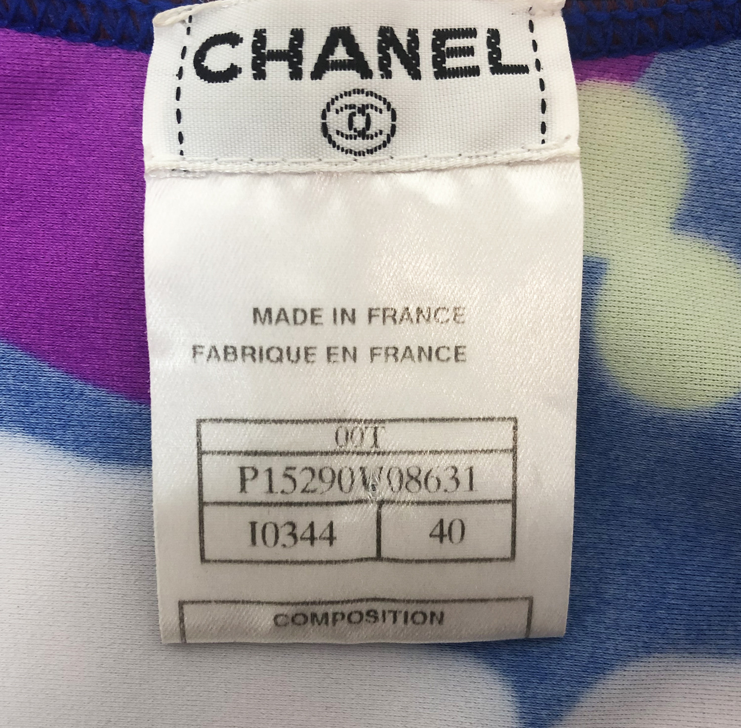 Chanel Flowers And Logo Dress