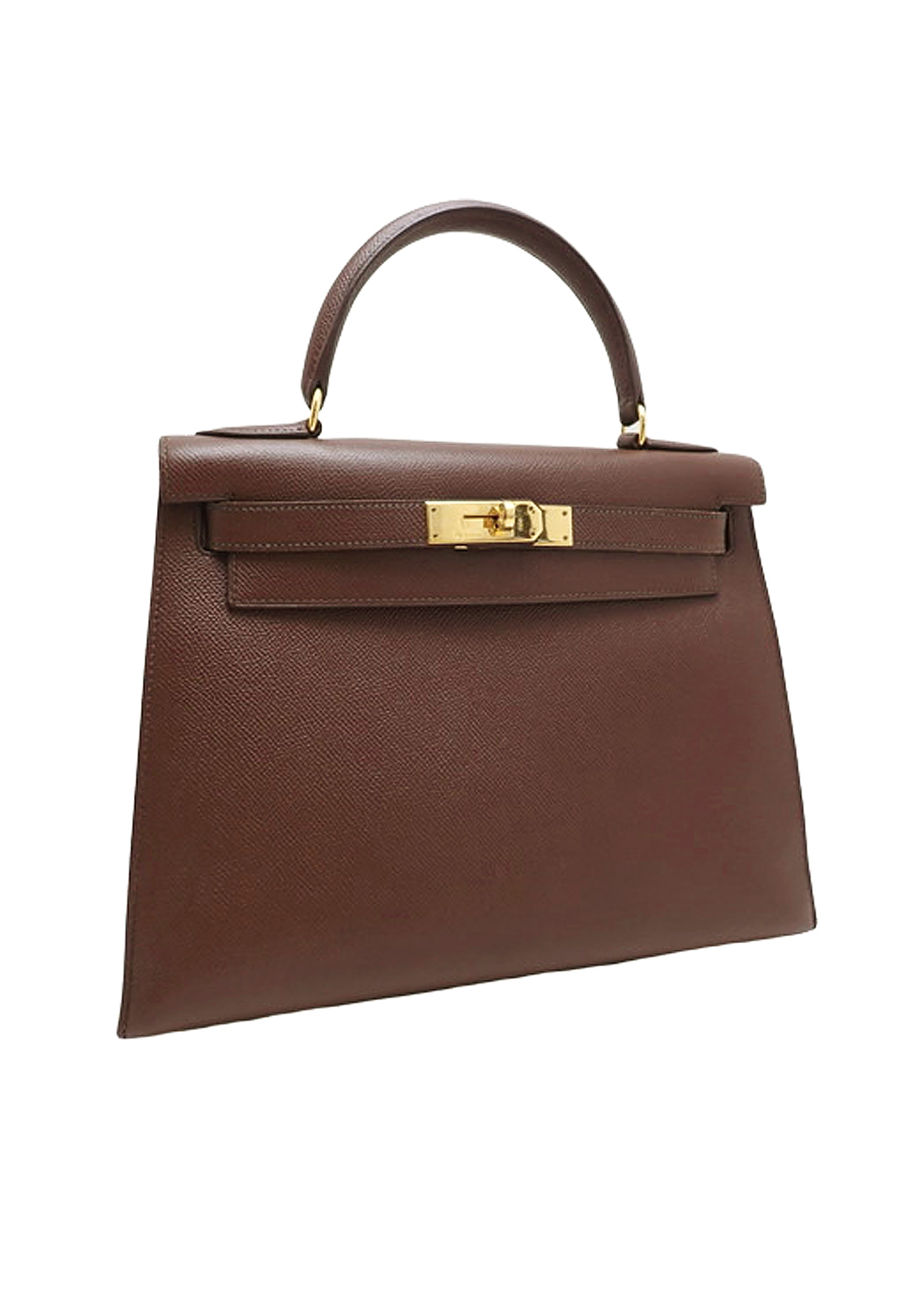 Hermès Kelly 28 Marron Fonce Courchevel Bag