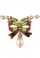 Chanel Pearl Bow Necklace