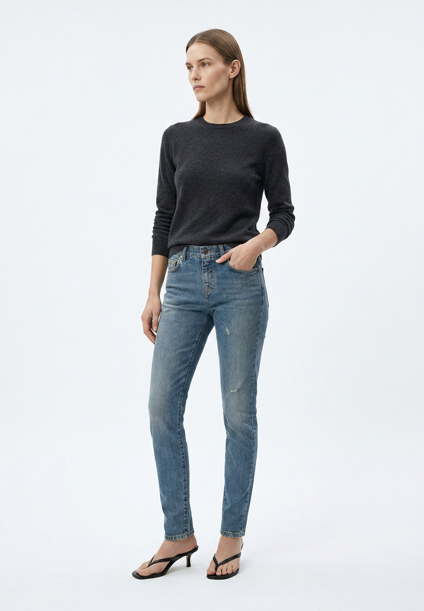 Saint Laurent Blue-Gray Jeans