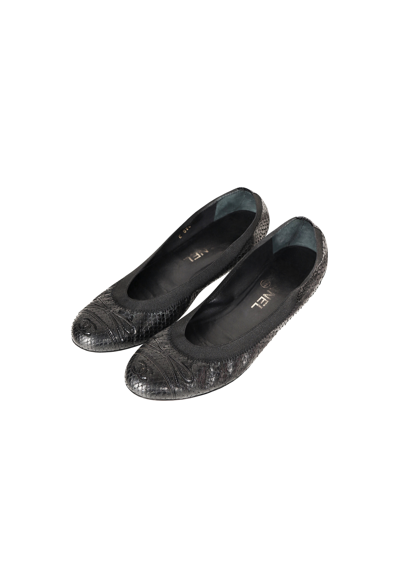 Chanel Embossed Ballet Flats