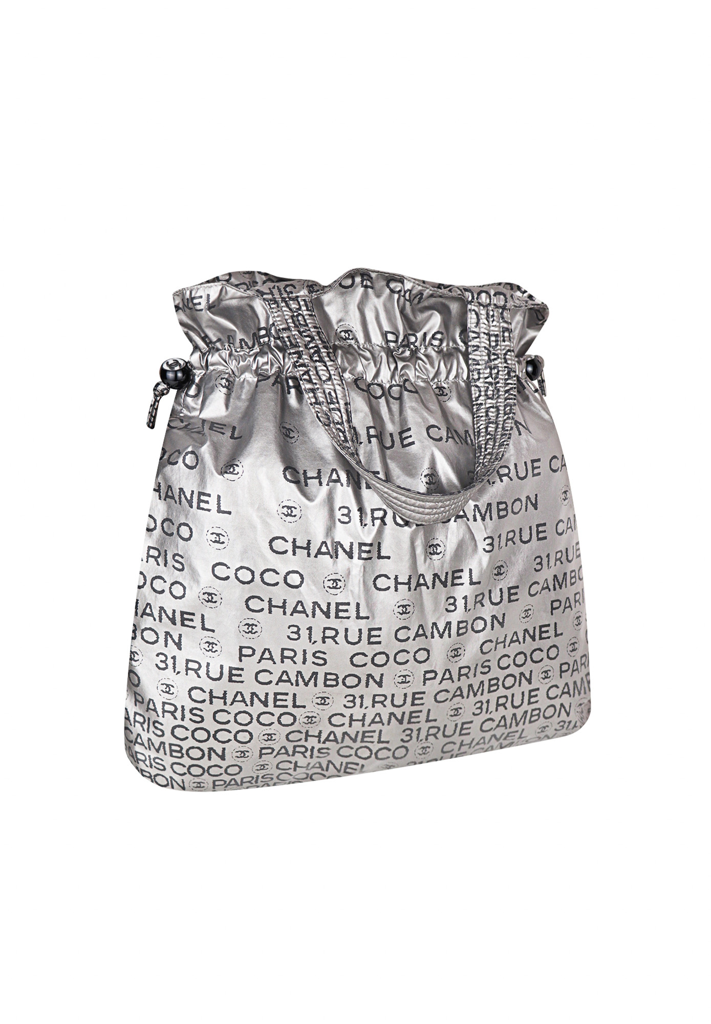 Chanel Unlimited Silver Nylon 31 Rue Cambon Tote Bag