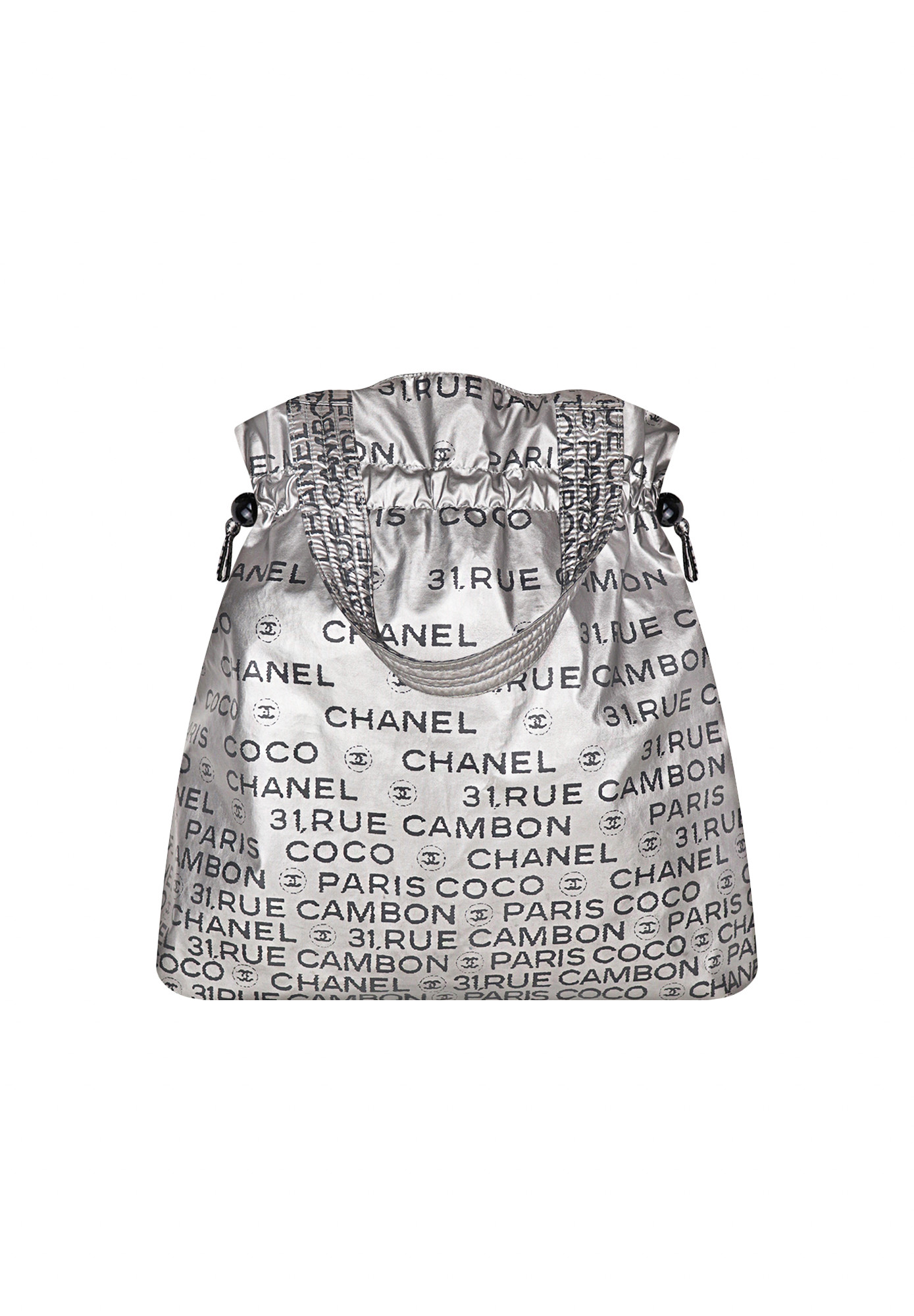 Chanel Unlimited Silver Nylon 31 Rue Cambon Tote Bag