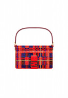 Fendi Plaid Beaded Baguette Bag