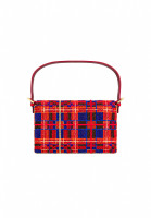 Fendi Plaid Beaded Baguette Bag