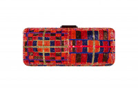 Fendi Plaid Beaded Baguette Bag