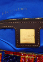 Fendi Plaid Beaded Baguette Bag