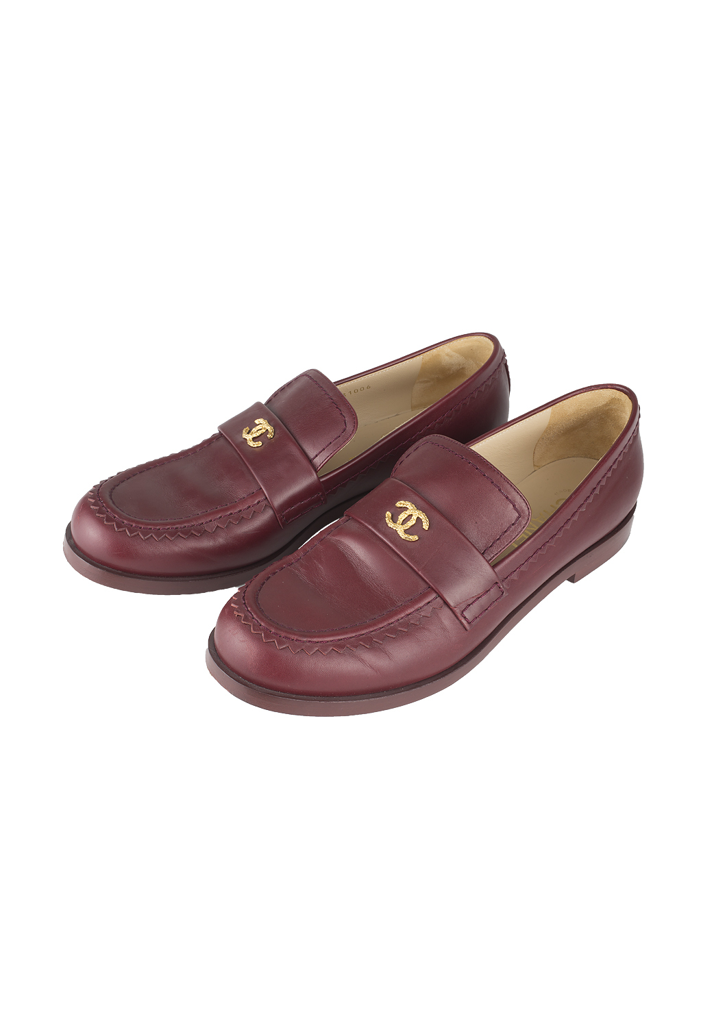 Chanel New Burgundy Quilted Velvet Loafers 41.5