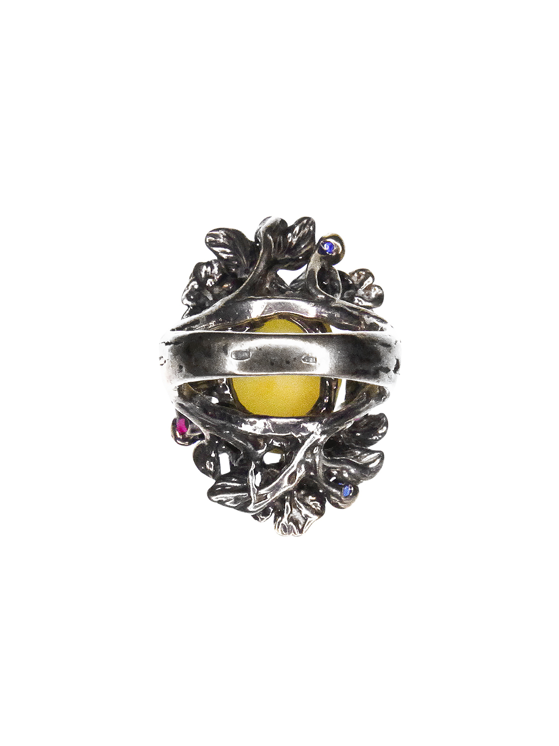 Amber And Crystals Ring