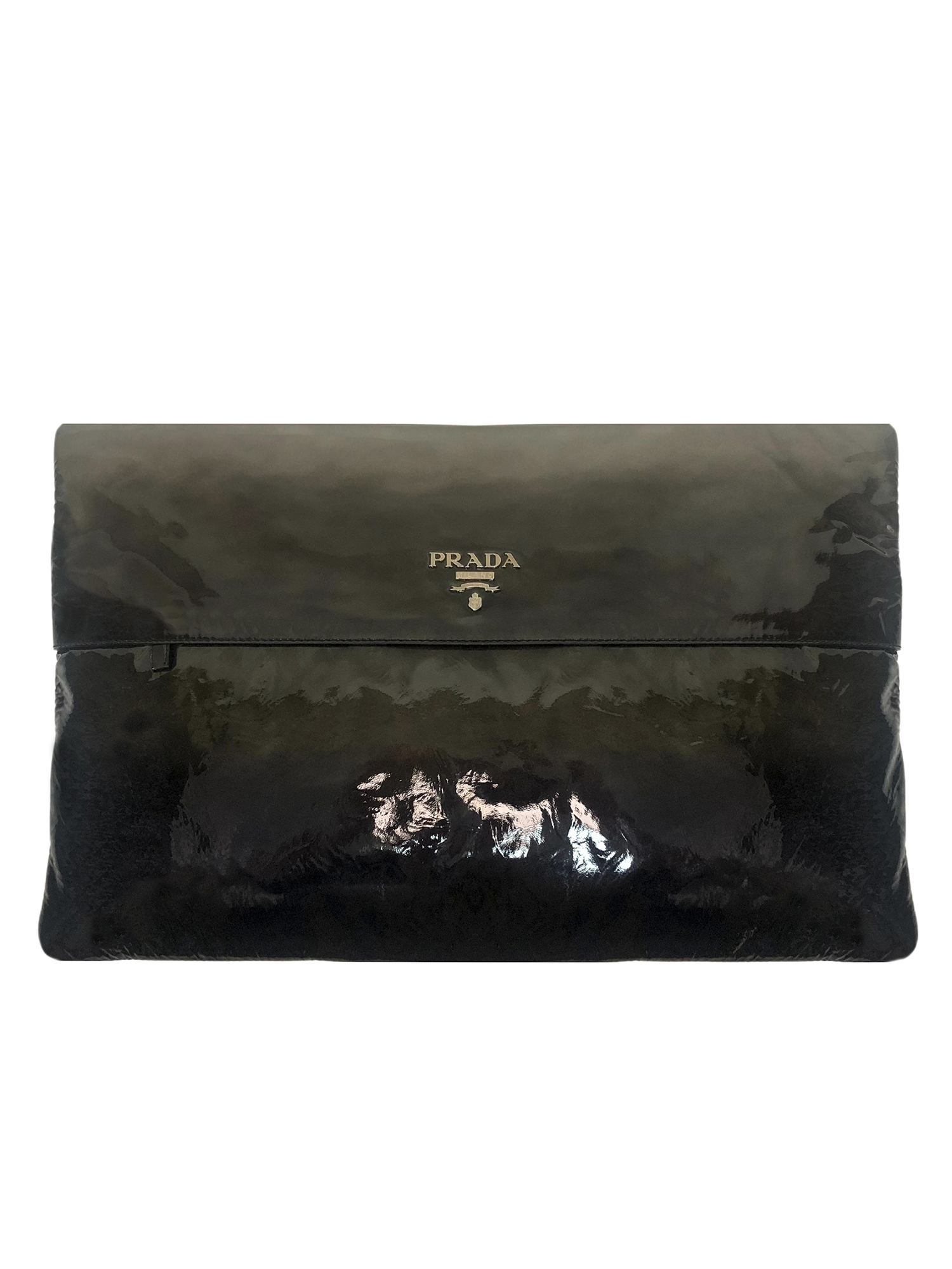 Prada Ombre Patent Leather Clutch