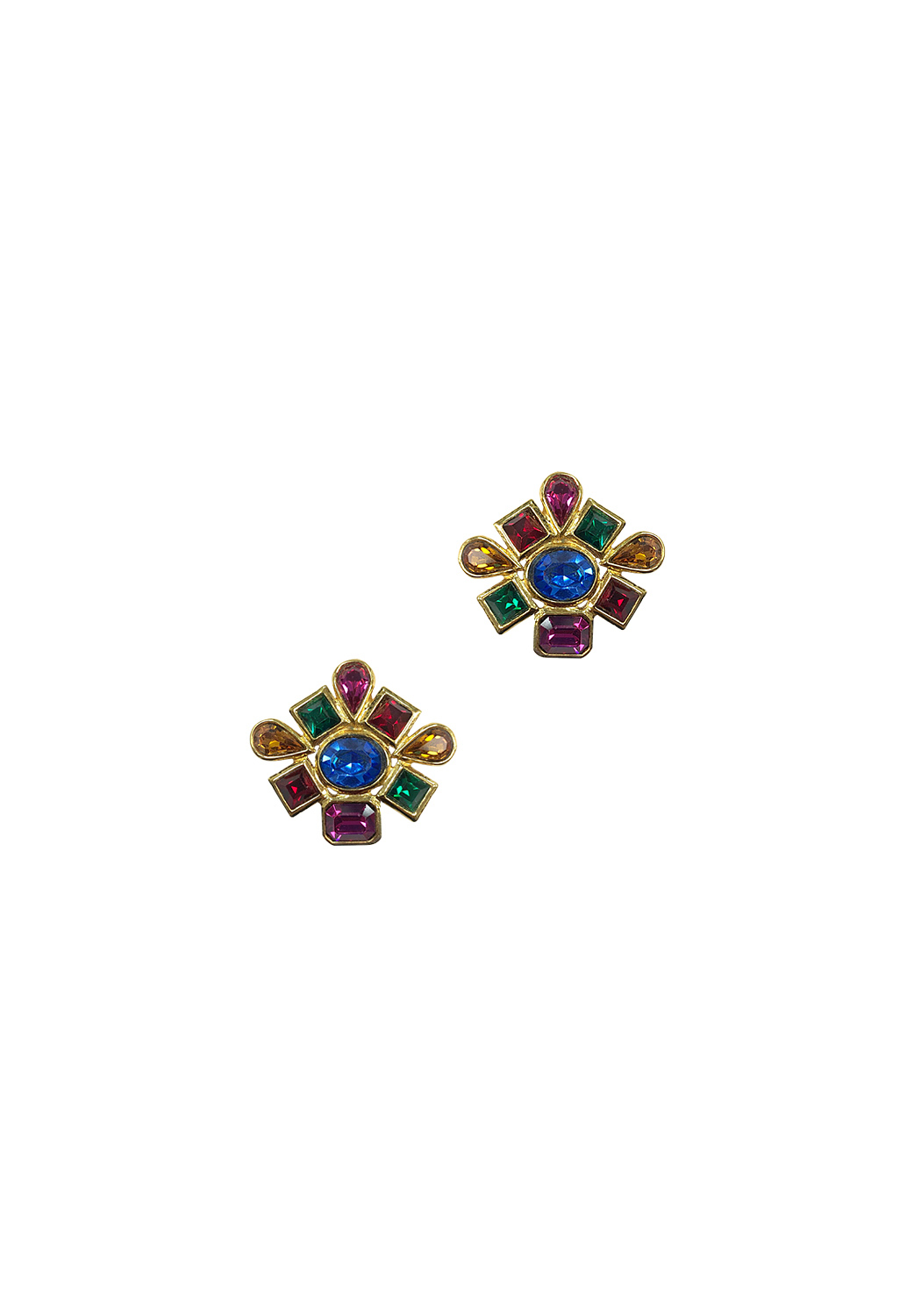 Yves Saint Laurent Clip-On Earrings with Crystals