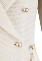 Chanel White Jacket With Pearls
