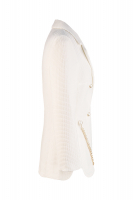 Chanel White Jacket With Pearls