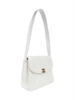 Chanel White Quilted Bag