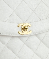Chanel White Quilted Bag