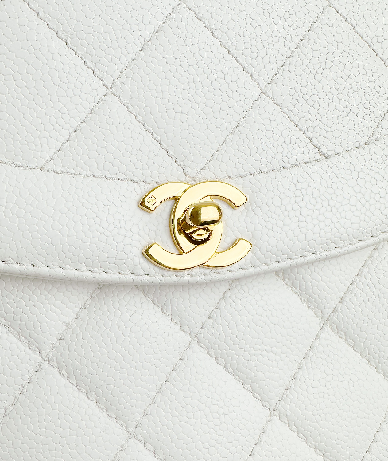 Chanel White Quilted Bag
