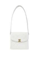 Chanel White Quilted Bag