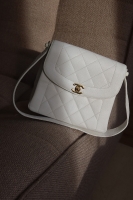 Chanel White Quilted Bag