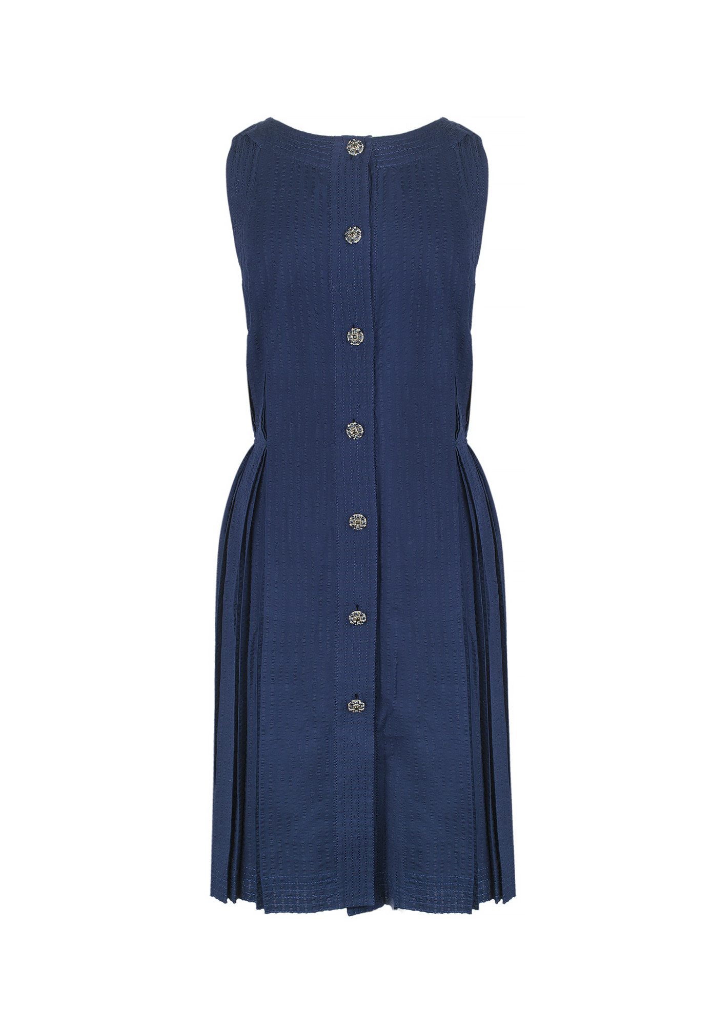 Chanel Navy Blue Sleeveless Dress