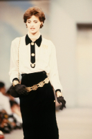 Chanel Black Velvet Skirt