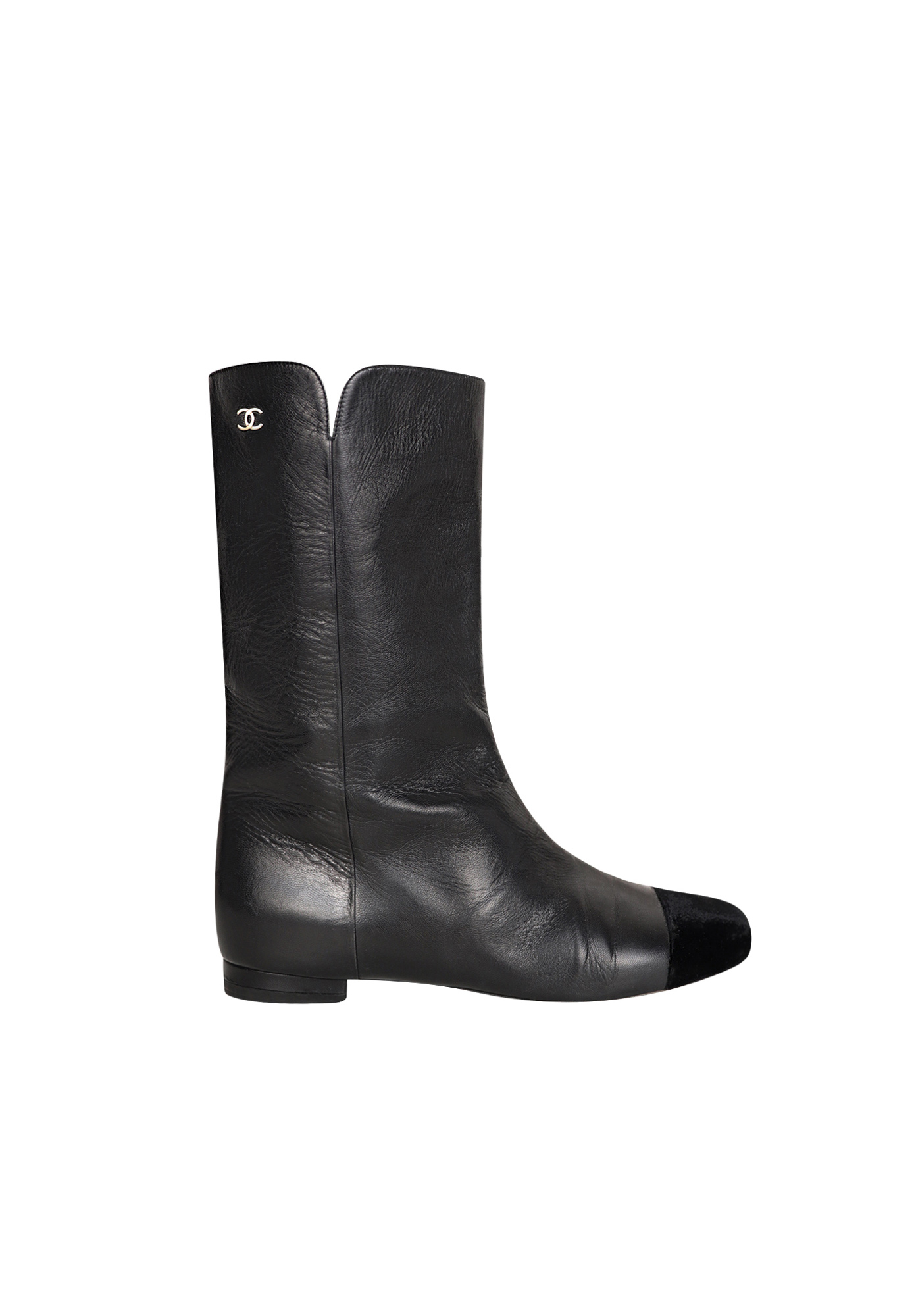 Chanel Black Leather Boots