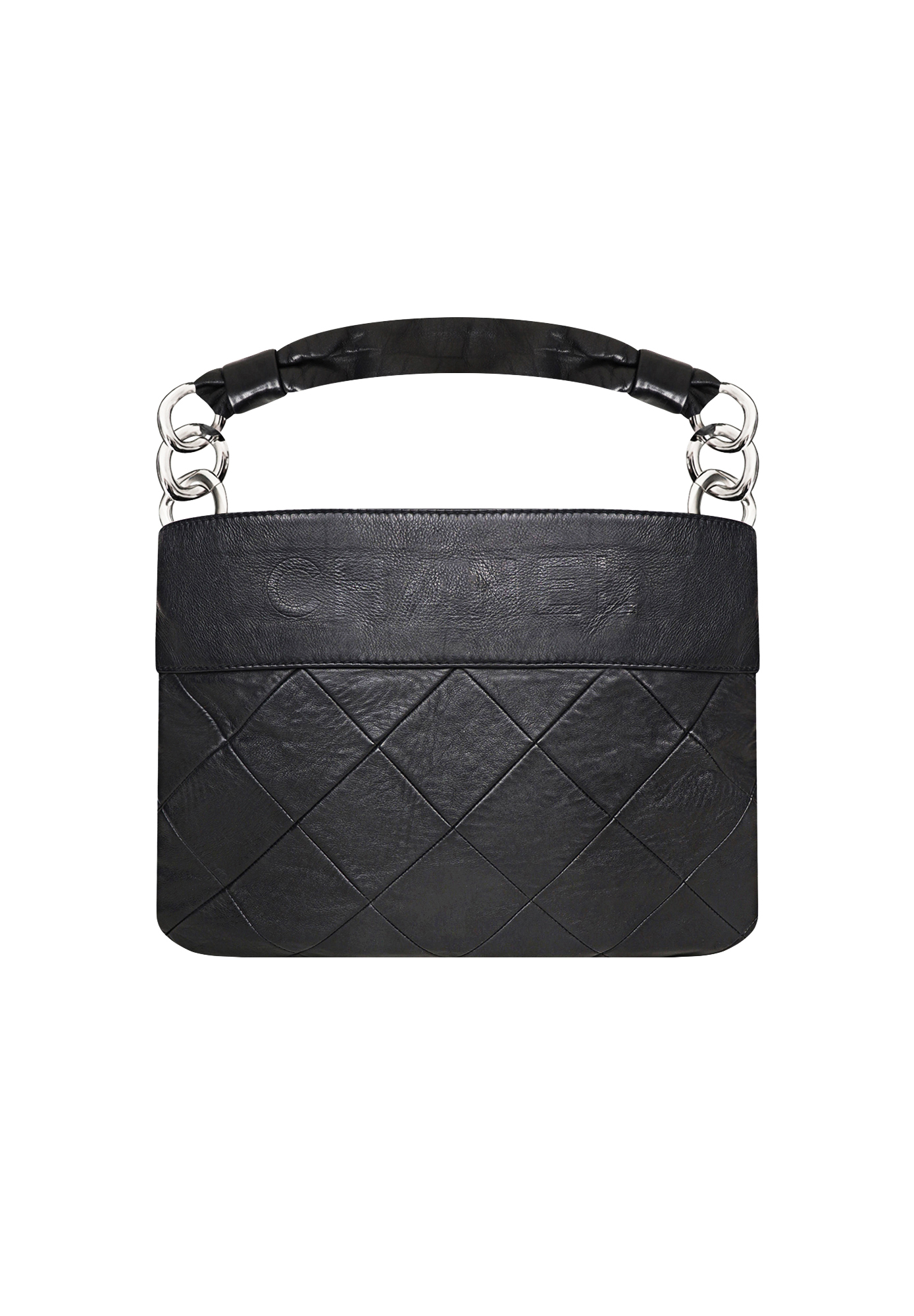 Chanel Black Quilted Calfskin Chain Tote Bag