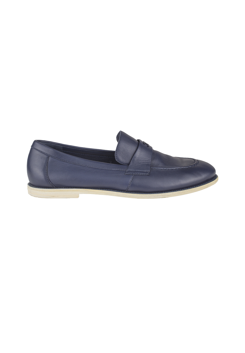 Chanel Navy Loafers