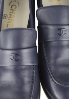 Chanel Navy Loafers