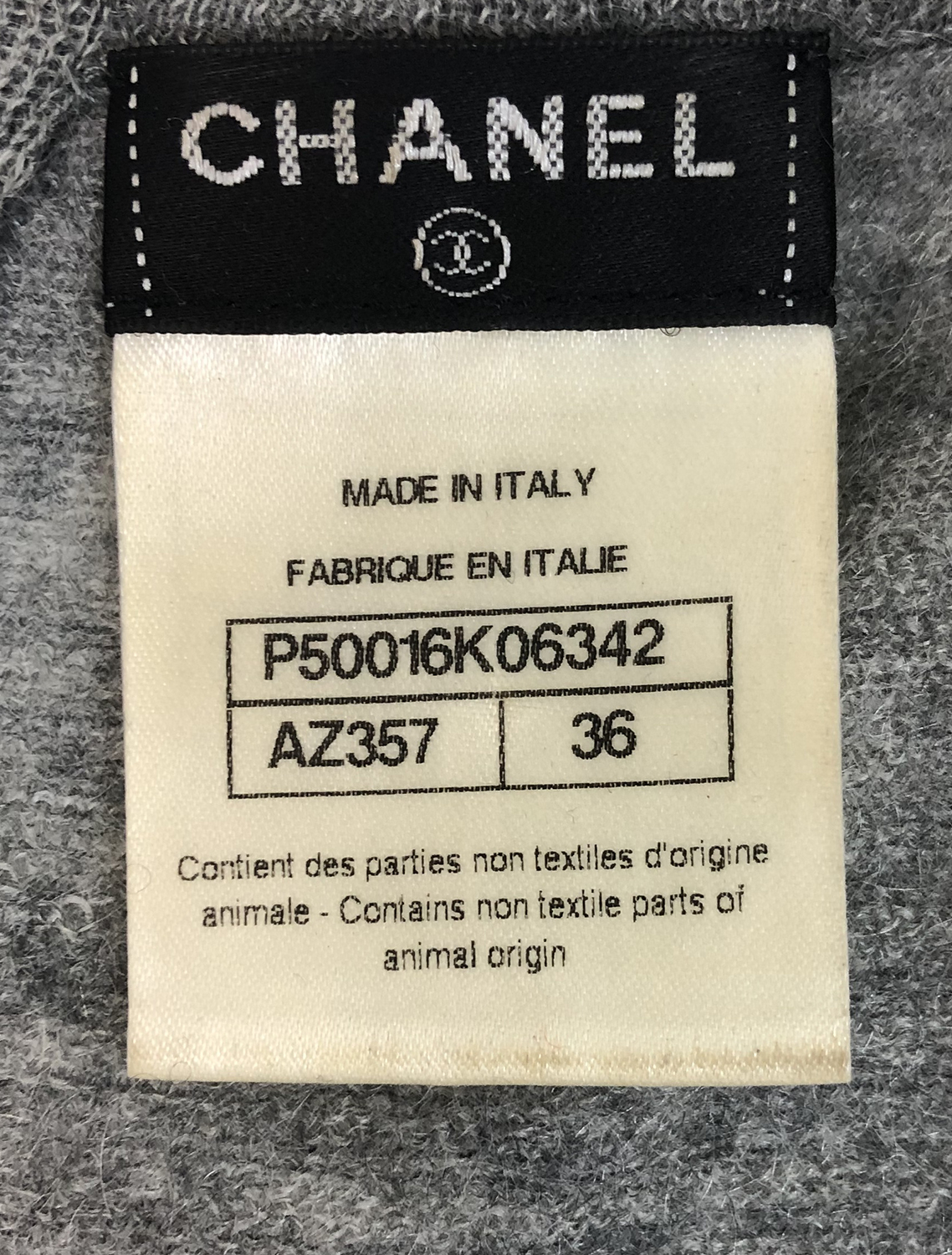 Chanel Grey Cashmere Dress