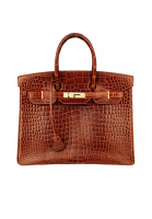 Hermès Birkin 35 Miel Porosus Crocodile Bag
