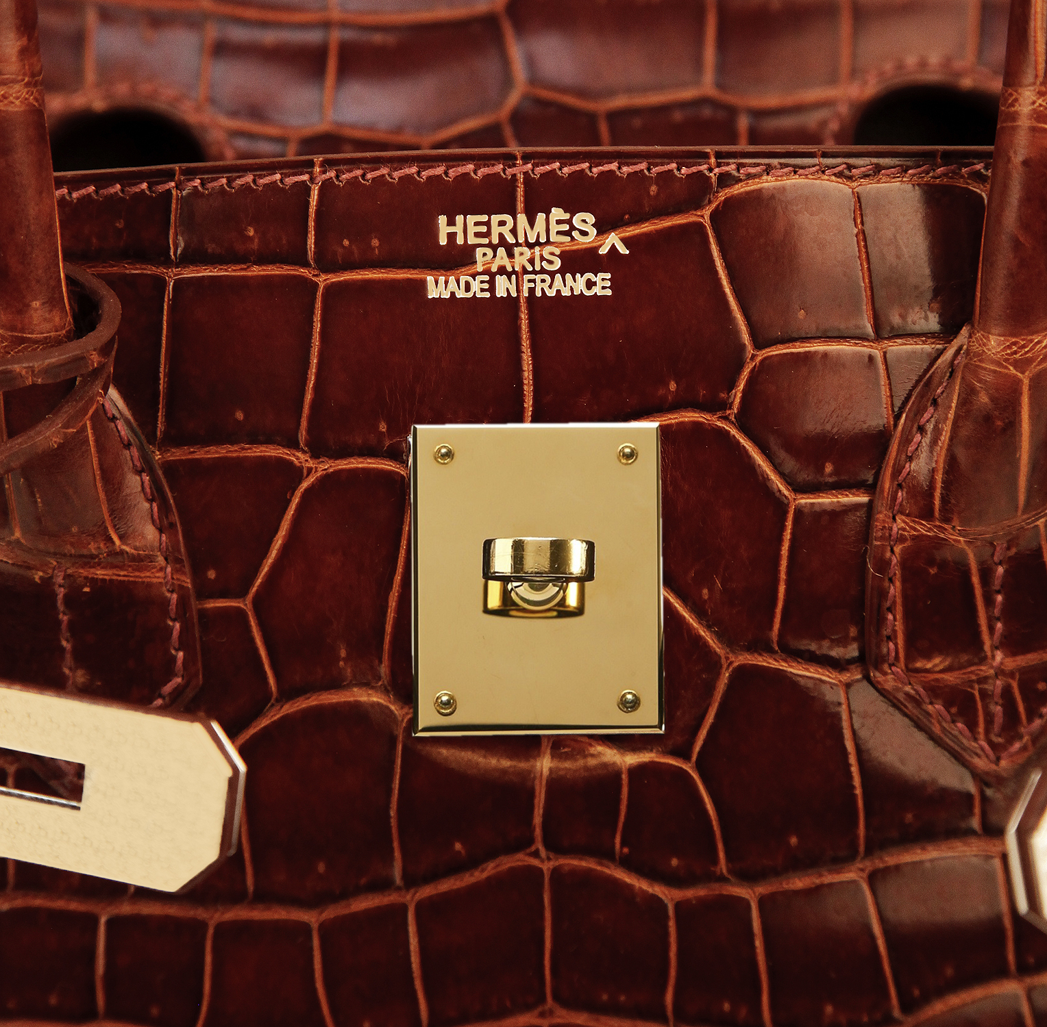 Hermès Birkin 35 Miel Porosus Crocodile Bag