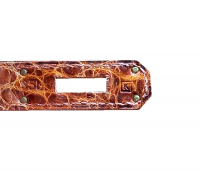 Hermès Birkin 35 Miel Porosus Crocodile Bag