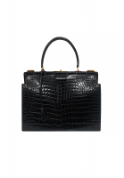 Hermès Sac Mallette Docteur Noir Porosus Bag