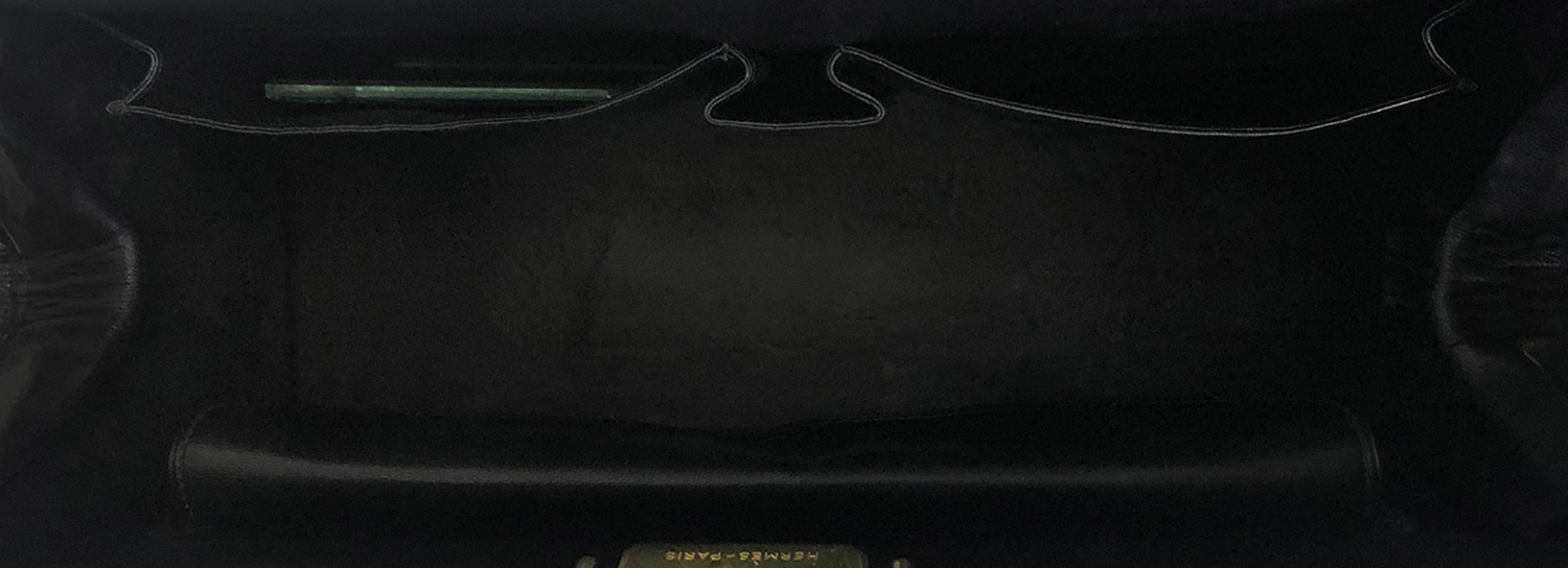 Hermès Sac Mallette Docteur Noir Porosus Bag