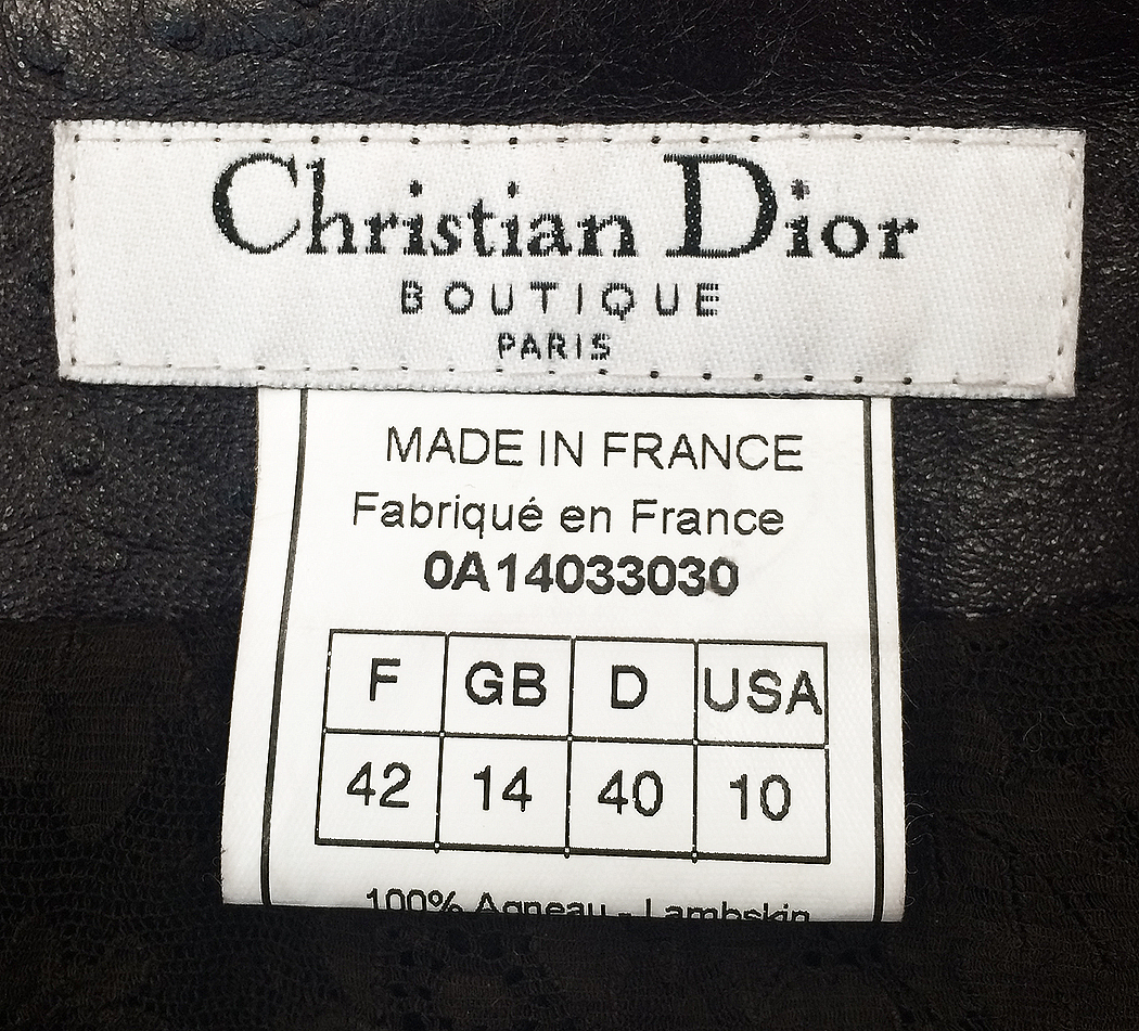 Christian Dior Leather Skirt