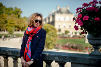 Chanel Violet Tweed Coat 