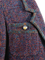 Chanel Violet Tweed Coat 