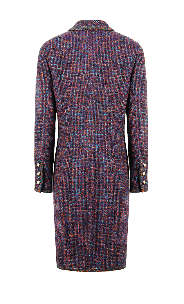 Chanel Violet Tweed Coat 
