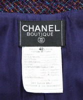 Chanel Violet Tweed Coat 