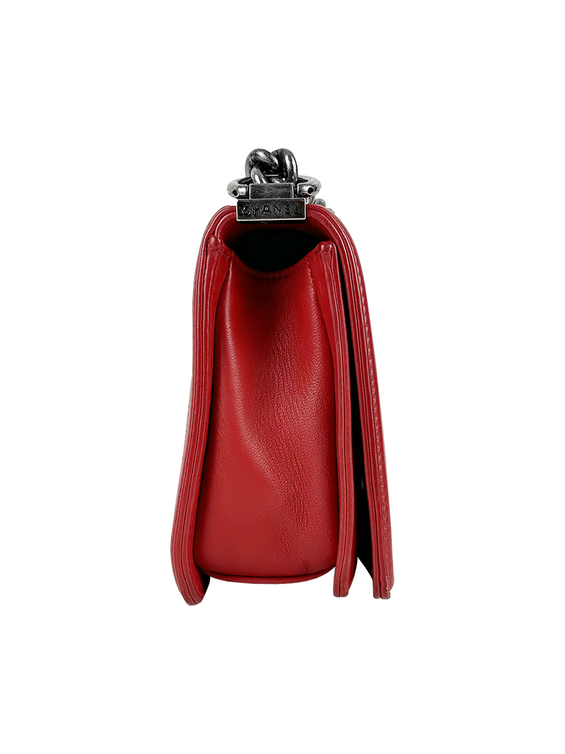 Chanel Boy Red Stingray Leather Bag