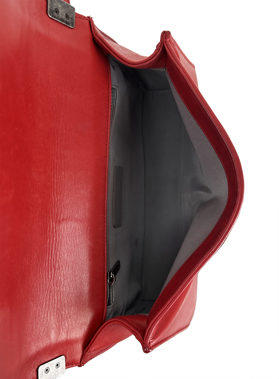 Chanel Boy Red Stingray Leather Bag