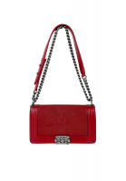 Chanel Boy Red Stingray Leather Bag