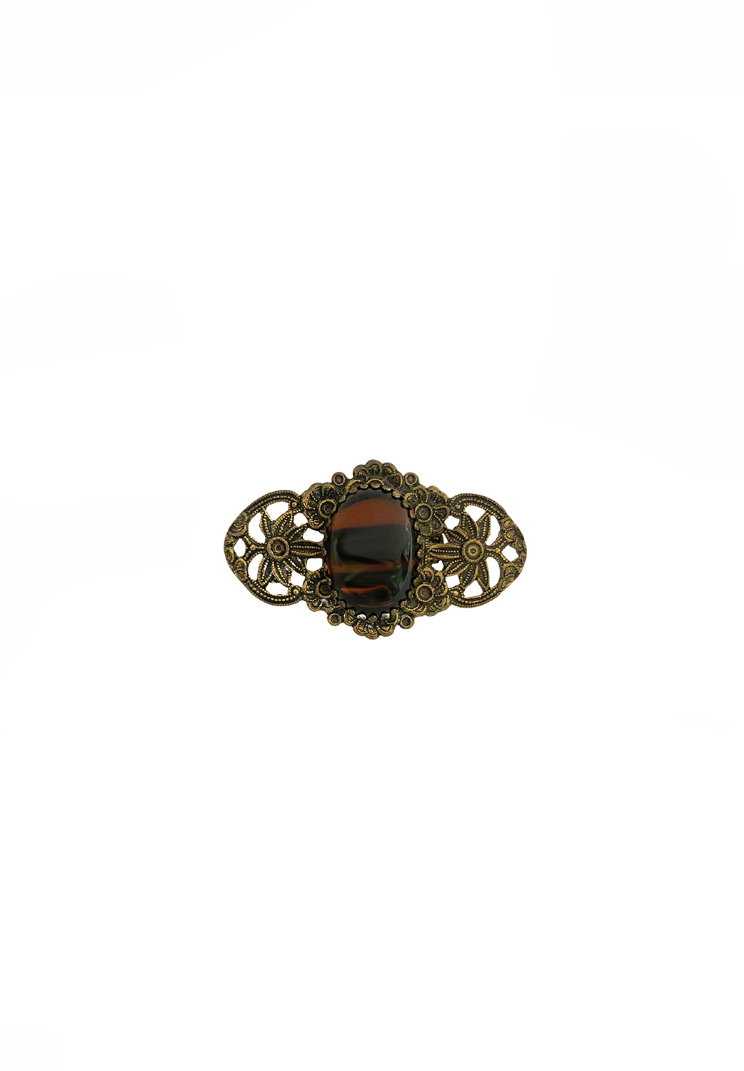 Brown Crystal Brooch