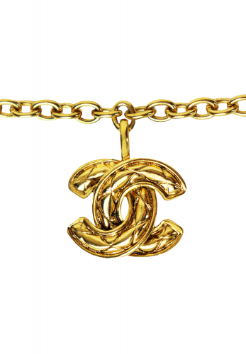 Колье-цепь Chanel с подвеской-логотипом