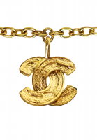 Chanel Chain Necklace With Logo Pendant