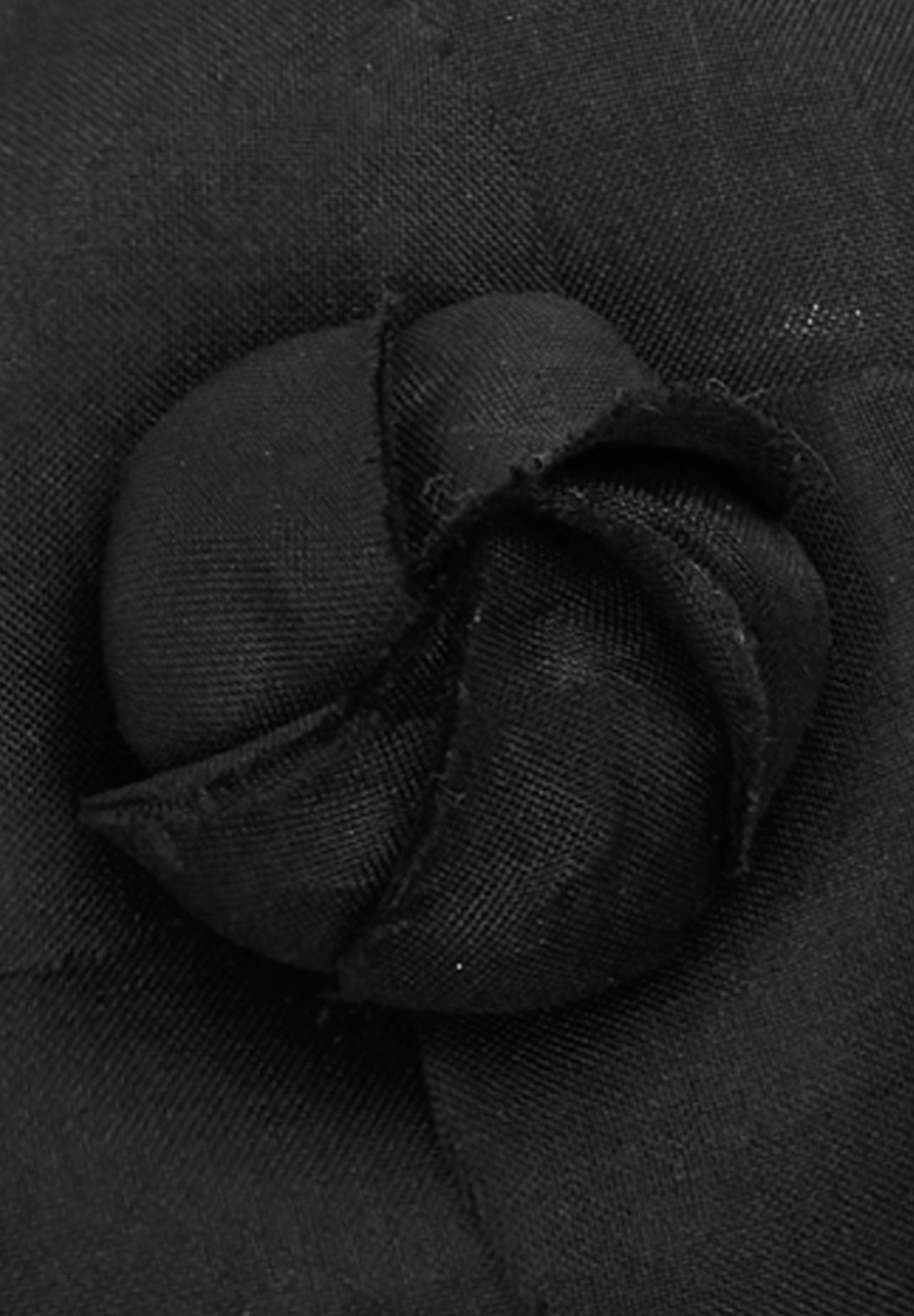 Chanel Black Mini Camelia Brooch