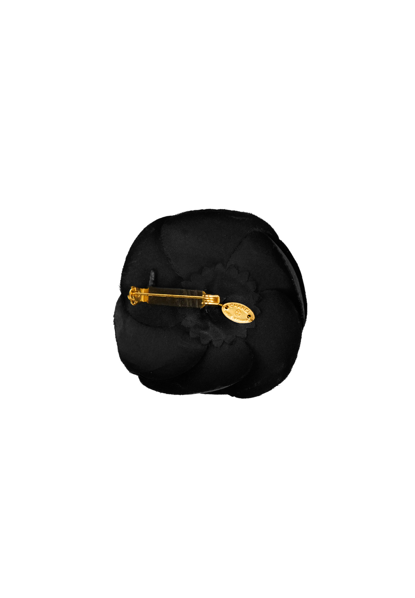 Chanel Black Mini Camelia Brooch