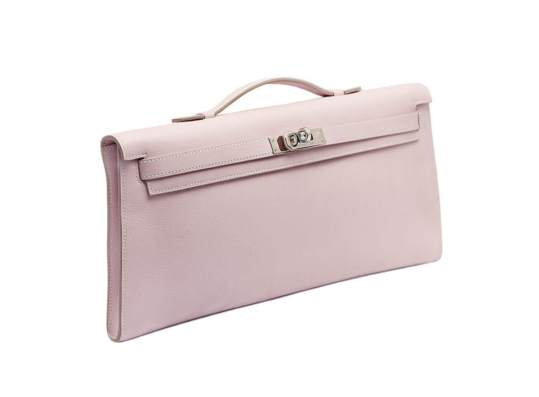 Hermès Rose Dragee Kelly Cut Bag