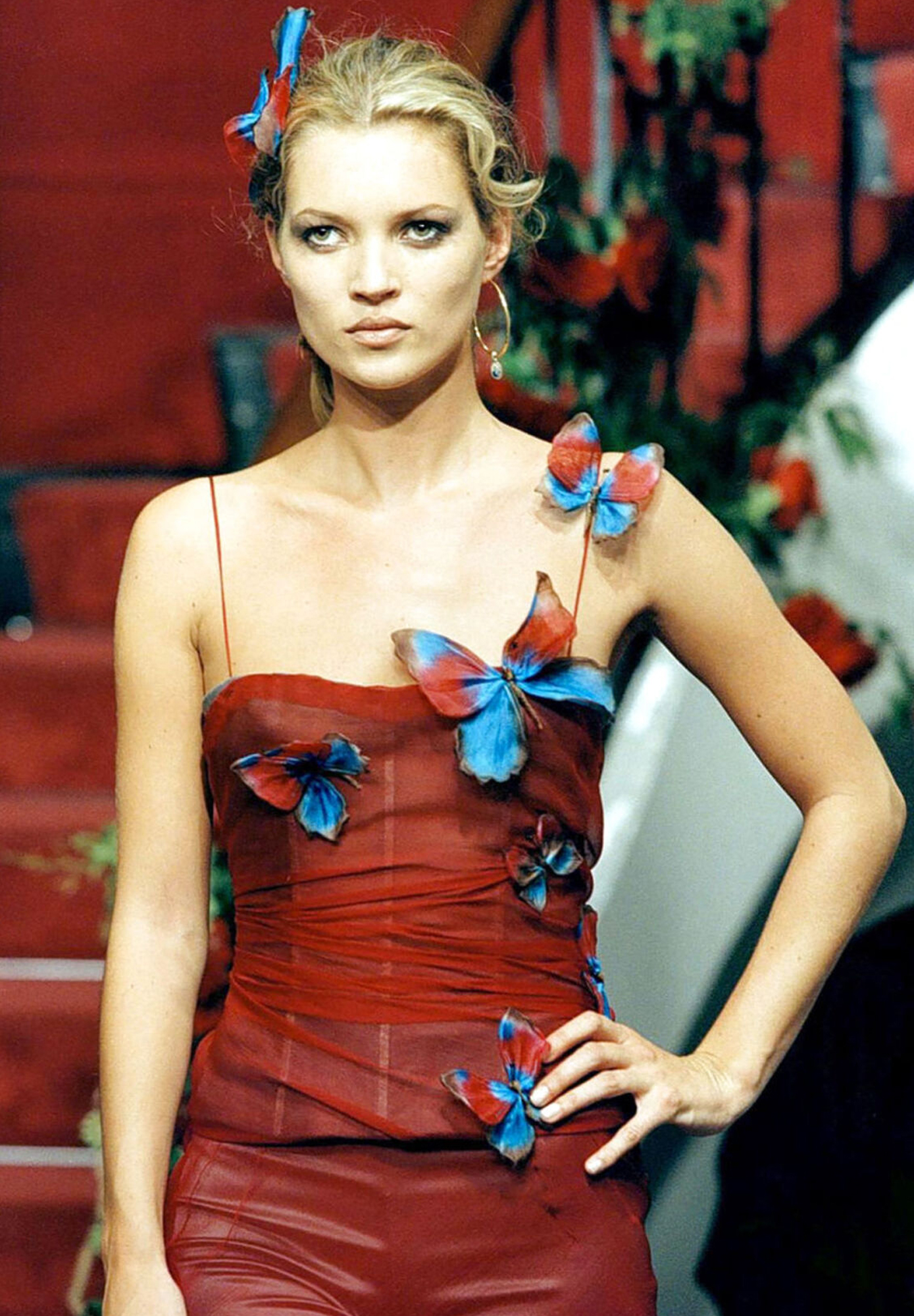 Dolce&Gabbana Silk Dress With Butterflies