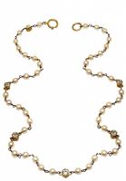 Chanel Clear Crystals And Pearl Necklace